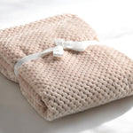 Cocole (Beige) Personalised Microfibre Soft Baby Blanket - Cozy Crew Club