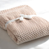 Cocole (Beige) Personalised Microfibre Soft Baby Blanket - Cozy Crew Club