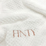 Cocole (White) Personalised Microfibre Soft Baby Blanket