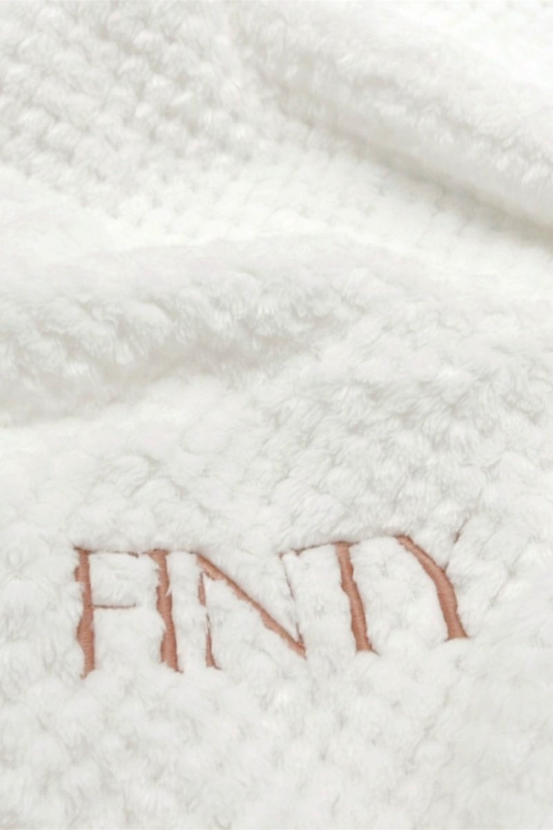 Cocole (White) Personalised Microfibre Soft Baby Blanket - Cozy Crew Club