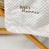 Cocole (White) Personalised Microfibre Soft Baby Blanket