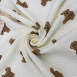 x4 Bear Frill Muslin Burp Cloths