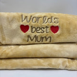 Personalisierte weiche Sofadecke aus Mikrofaser zum Muttertag 