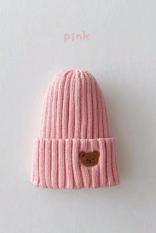 Knitted Bear Beanie Hats Multiple Colours - Cozy Crew Club
