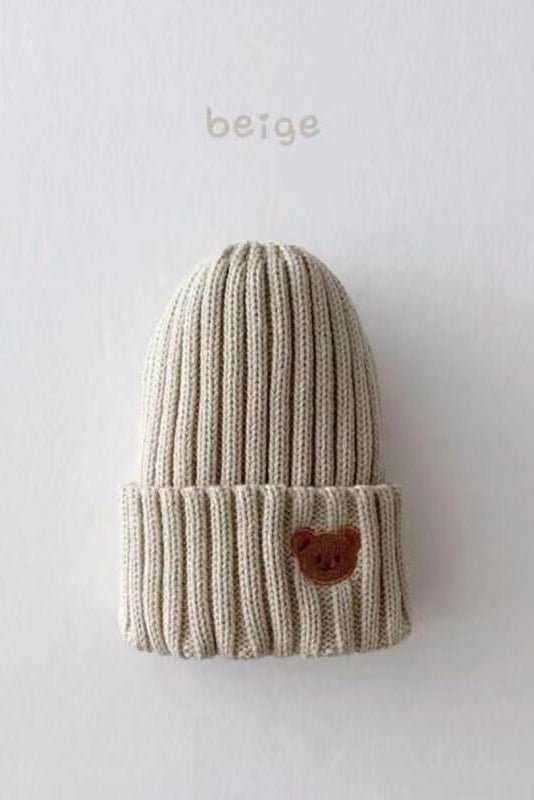 Knitted Bear Beanie Hats Multiple Colours - Cozy Crew Club