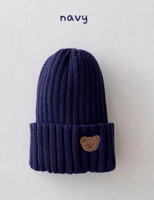 Knitted Bear Beanie Hats Cozy Crew Club Hats mora-uk.myshopify.com the-bear-hats Navy KBBHnavy 10off, 20off, _upsell_the-bear-colour-tracksuit, acc, accessories, accessory, allproducts, baby, beanie, bear socks, BFCM-25, BFCM20, BOBBIE, BOBBY, bow, china, CHRISTMAS20, clothing, daywear, HAT, hats, kids, knitted, LINECARD, new in, nonpersonalised, PADDY33, ribbon, set, WINTER20, zero
