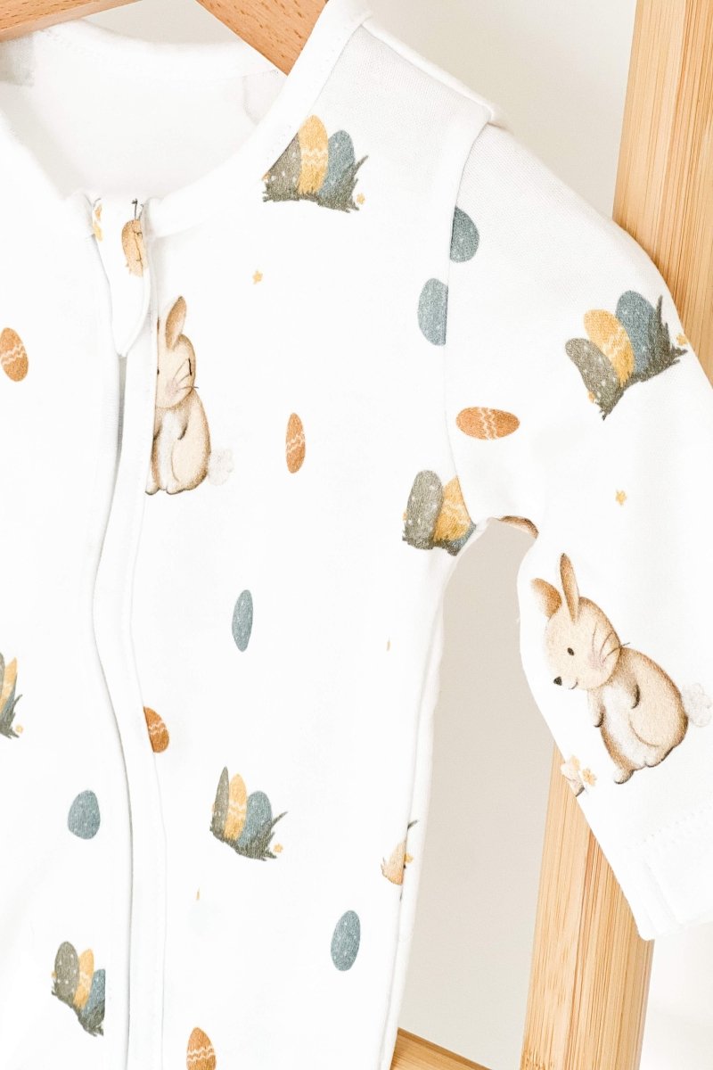 Easter Bunny Bamboo & Organic Cotton Zip Sleepsuit One Piece