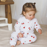 Cherry Bamboo & Organic Cotton Zip Sleepsuit Romper One Piece