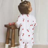 Cherry Bamboo & Organic Cotton Zip Sleepsuit Romper One Piece