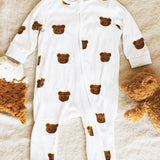 Dreamy Bear Bamboo & Organic Cotton Zip Sleepsuit Romper One Piece