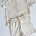 Mini COZY Terry Shorts - Sand Cozy Crew Club Outfit Sets mora-uk.myshopify.com cozy-terry-shorts-sand   5POUND, All Products, BFCM20, BOTTOMS, CHRISTMAS20, easter50, extradiscount, Holiday Inn, resort club collection, shorts, SSSALE2550, ultracozy, whatnot, wholesale, wholesale-int, WINTER80