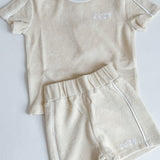 Mini COZY Terry Shorts - Sand Cozy Crew Club Outfit Sets mora-uk.myshopify.com cozy-terry-shorts-sand   5POUND, All Products, BFCM20, BOTTOMS, CHRISTMAS20, easter50, extradiscount, Holiday Inn, resort club collection, shorts, SSSALE2550, ultracozy, whatnot, wholesale, wholesale-int, WINTER80