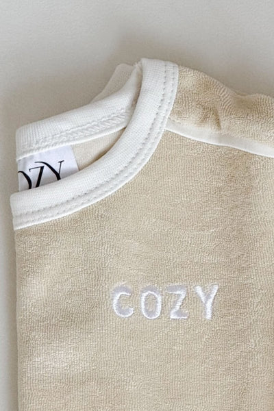Adult COZY Terry Towel Tee - Sand