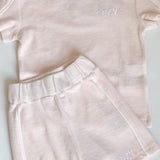 Mini COZY Terry Towelling Tee - Pink Cozy Crew Club Outfit Sets mora-uk.myshopify.com terry-toweling-tshirt-mustard   5POUND, All Products, BFCM-60, BFCM20, CHRISTMAS20, easter50, Holiday Inn, resort club collection, SSSALE2550, terry, TOPS, ultracozy, whatnot, wholesale, wholesale-int, WINTER80