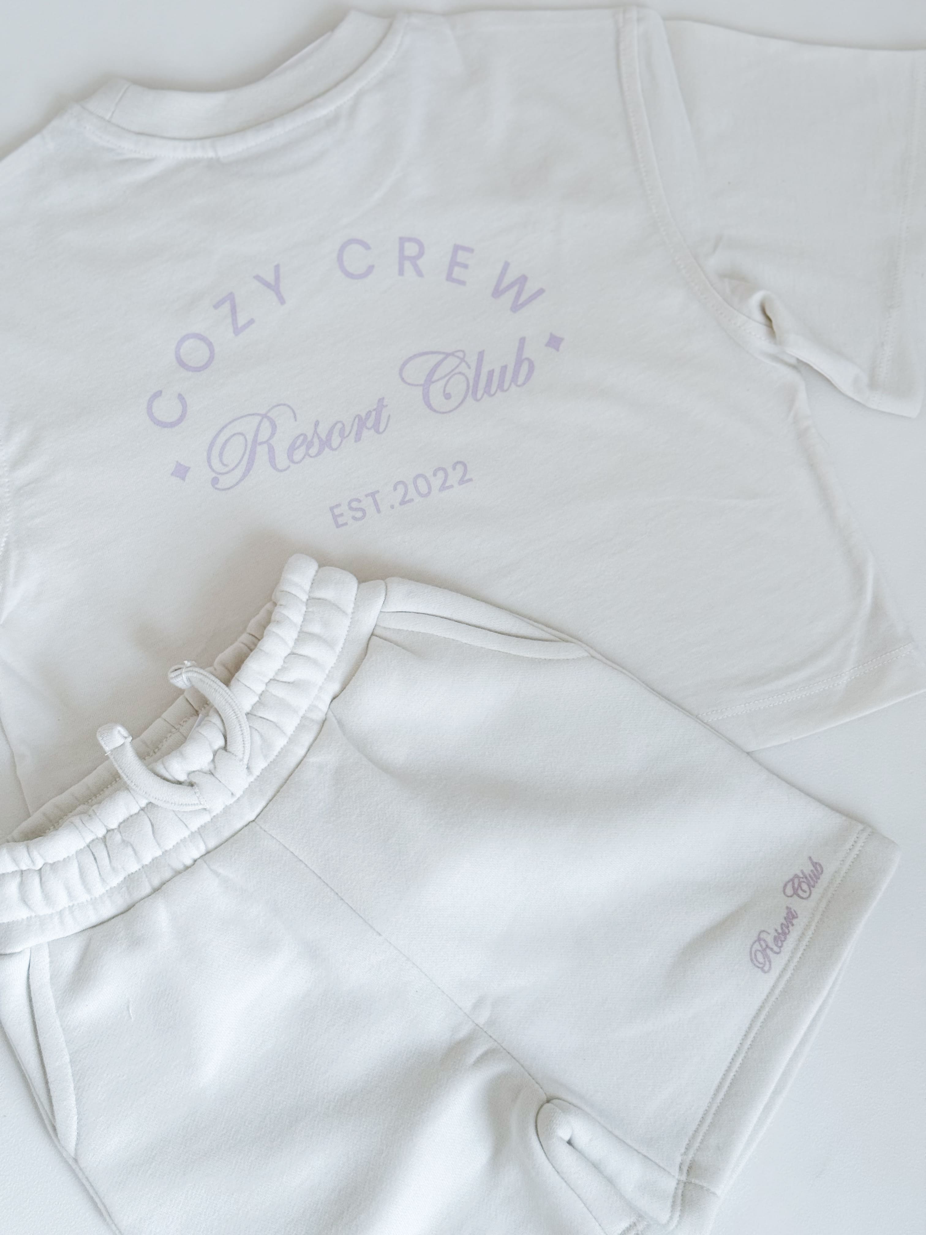 Mini Cozy Crew Resort Club Shorts - Snow White Cozy Crew Club Outfit Sets mora-uk.myshopify.com cozy-crew-resort-club-shorts-snow-white   5POUND, All Products, BFCM-60, BFCM20, BOTTOMS, CHRISTMAS20, easter50, Holiday Inn, nonpersonalised, PADDY33, resort club collection, shorts, SSSALE2550, ultracozy, whatnot, wholesale, wholesale-int, WINTER80