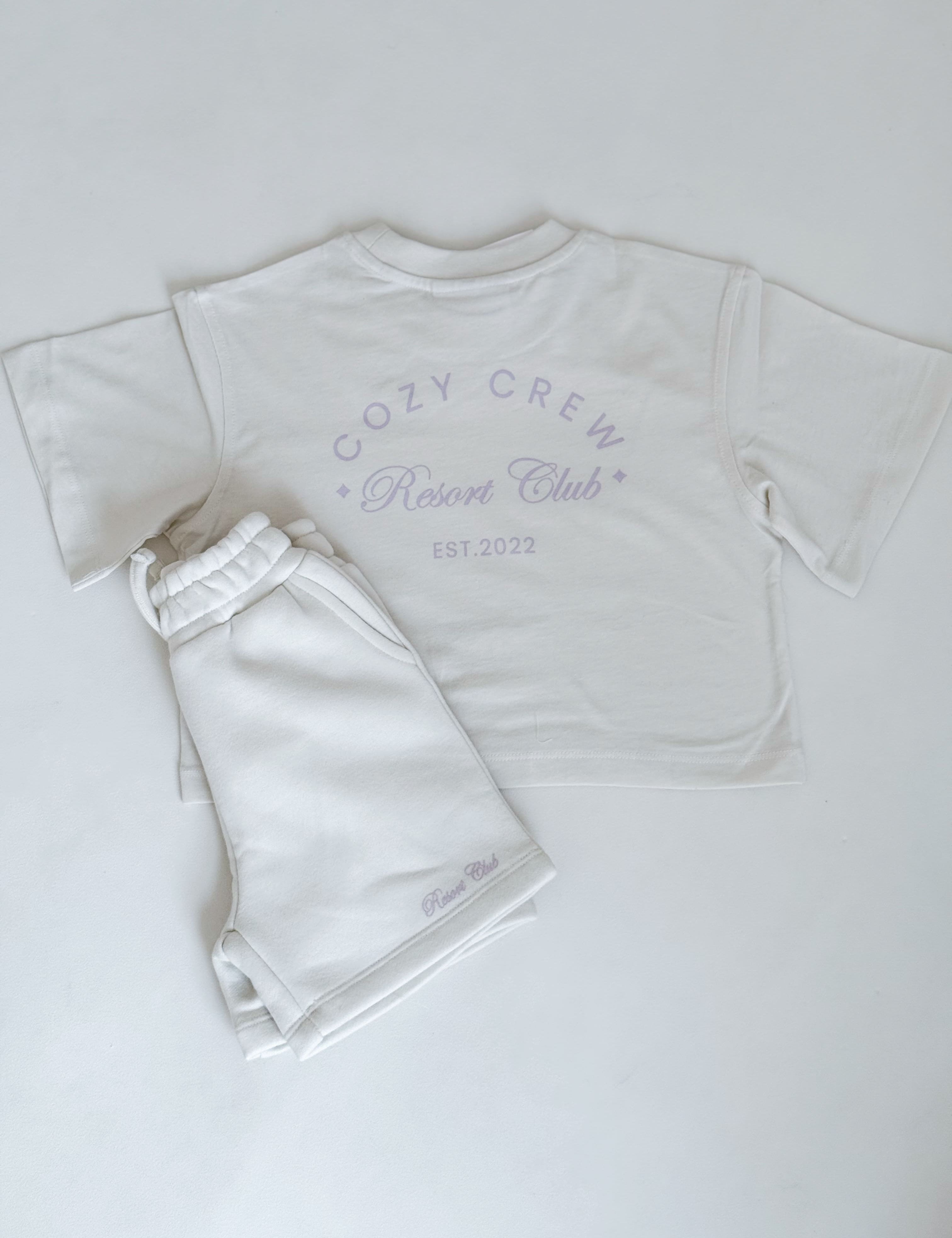 Mini Cozy Crew Resort Club Shorts - Snow White Cozy Crew Club Outfit Sets mora-uk.myshopify.com cozy-crew-resort-club-shorts-snow-white   5POUND, All Products, BFCM-60, BFCM20, BOTTOMS, CHRISTMAS20, easter50, Holiday Inn, nonpersonalised, PADDY33, resort club collection, shorts, SSSALE2550, ultracozy, whatnot, wholesale, wholesale-int, WINTER80