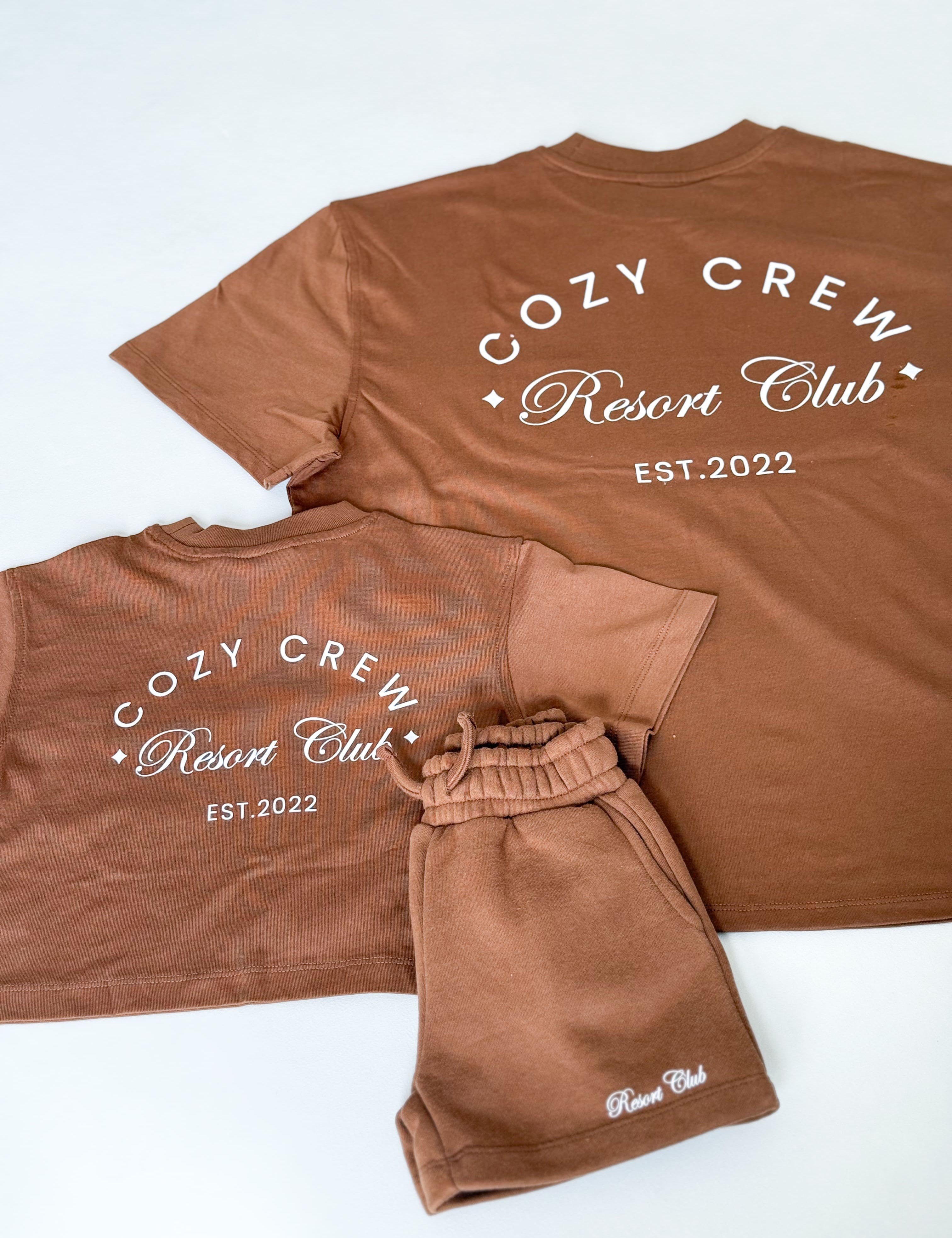 Mini Cozy Crew Resort Club Shorts - Toffee Cozy Crew Club Outfit Sets mora-uk.myshopify.com cozy-crew-resort-club-shorts-toffee   5POUND, All Products, BFCM-60, BFCM20, BOTTOMS, CHRISTMAS20, easter50, Holiday Inn, nonpersonalised, PADDY33, resort club collection, shorts, ultracozy, whatnot, wholesale, wholesale-int, WINTER80