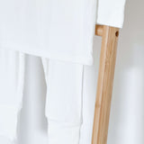Ecru Ribbed Bamboo Two-Piece Set Long Sleeve Pyjamas