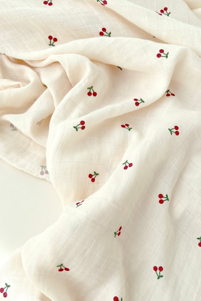 Cherry Muslin Blanket Swaddle