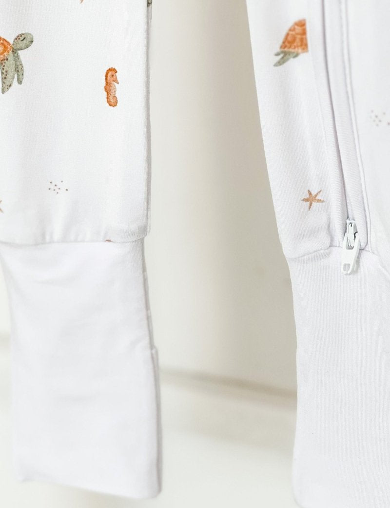Ocean Bamboo Zip Sleepsuit One Piece - Cozy Crew Club