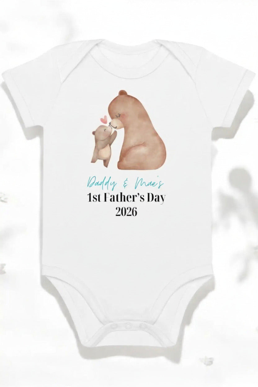 Bear First Father's Day (Personalised Bodysuit) - Cozy Crew Club