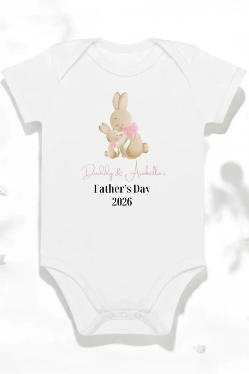 Bunny Father's Day 2025 (Personalised Bodysuit) - Cozy Crew Club