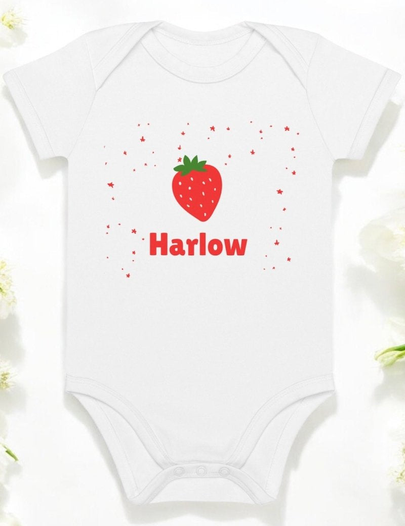 Strawberry Personalised Bodysuit - Cozy Crew Club