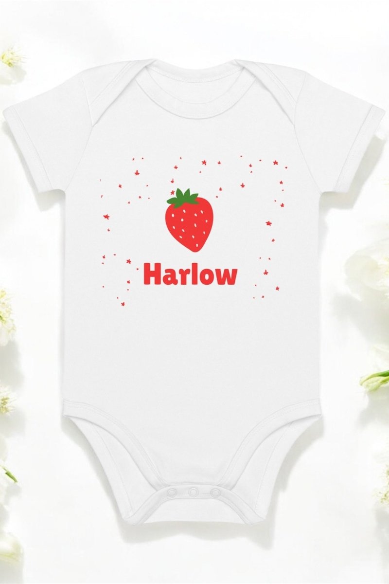 Strawberry Personalised Bodysuit - Cozy Crew Club