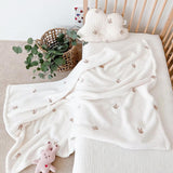 COZY Ultimate personalisierte weiche Mikrofaser-Babydecke l Bär &amp; Hase 