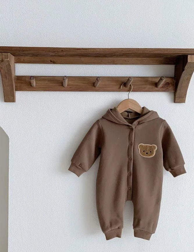 The Ultimate Bear Knitted Hooded Playsuit - Cozy Crew Club