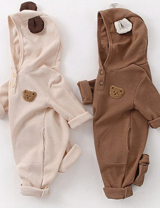 The Pointy Bear Knitted Hooded Playsuit - Cozy Crew Club