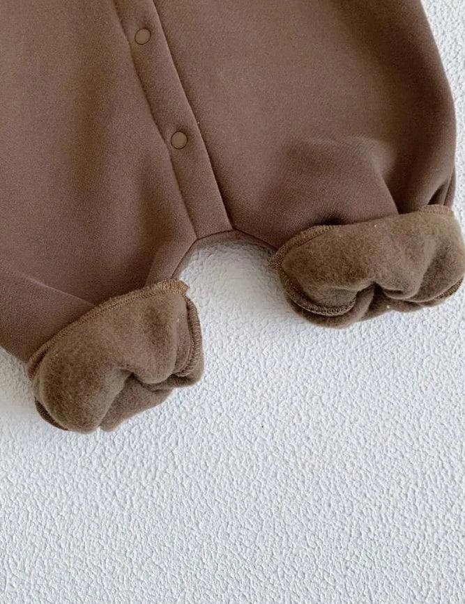 The Ultimate Bear Knitted Hooded Playsuit - Cozy Crew Club