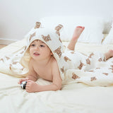 Baby Bear Hooded Bath Towel Receiving Blanket