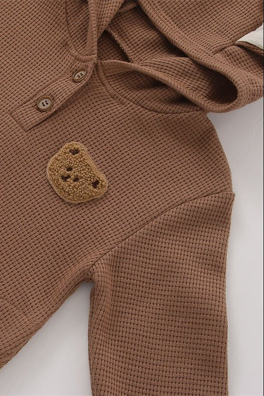 The Pointy Bear Knitted Hooded Playsuit - Cozy Crew Club