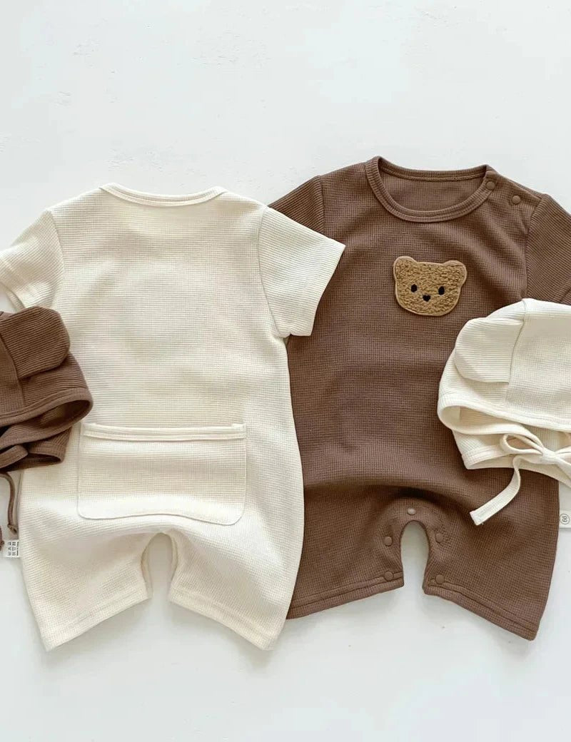 Cool Summer Bear & Bonnet Hat Set - Cozy Crew Club