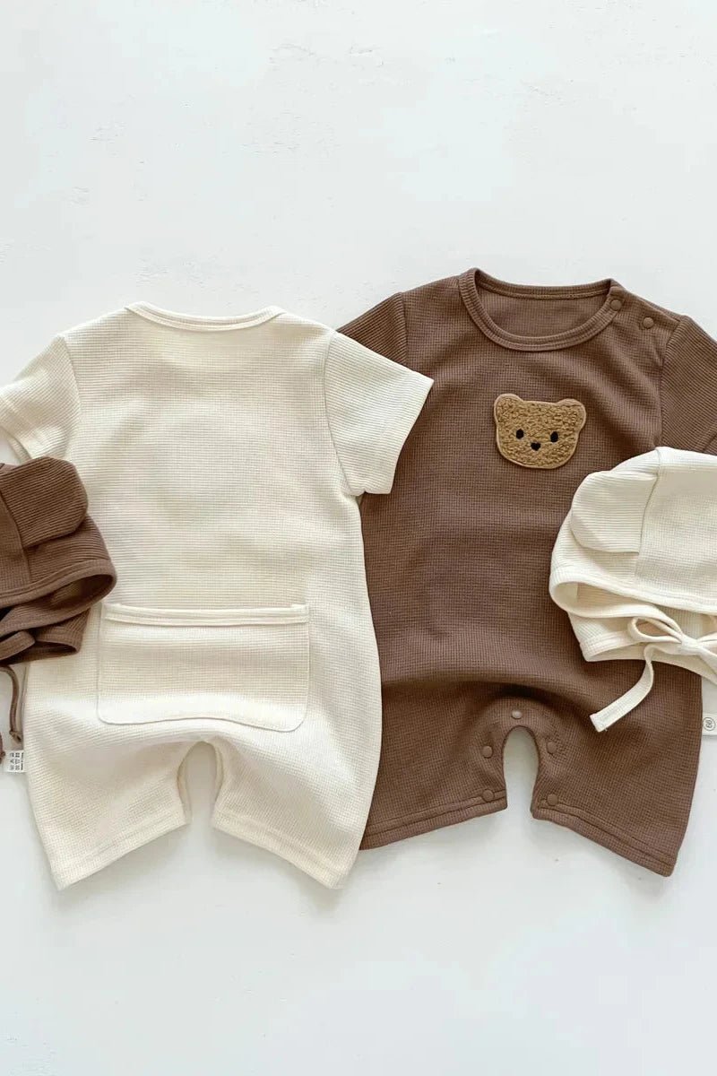 Cool Summer Bear & Bonnet Hat Set - Cozy Crew Club