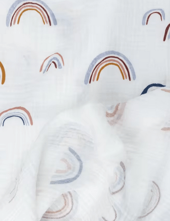 The Rainbow Muslin Blanket Swaddle - Cozy Crew Club
