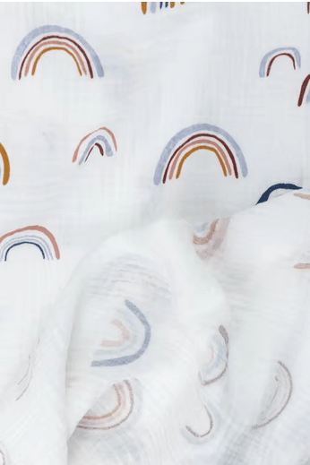 The Rainbow Muslin Blanket Swaddle - Cozy Crew Club