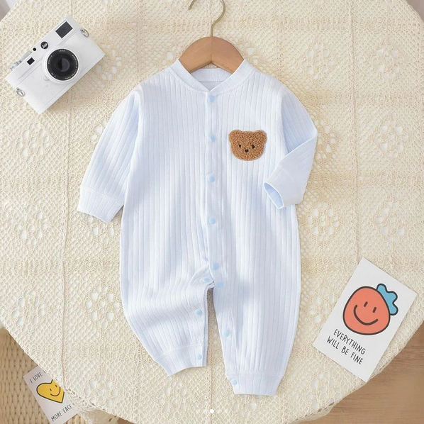 Bear Romper Ribbed