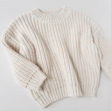 Pull épais à pois arc-en-ciel COZY | Naturel