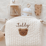 Teddy Grab & Go Bag Personalised - Cozy Crew Club