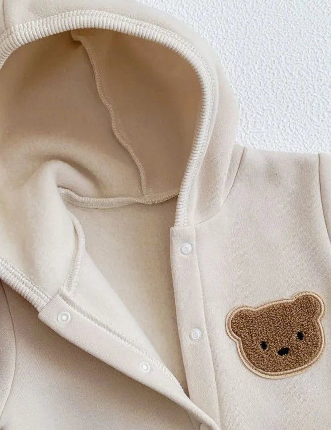 The Ultimate Bear Knitted Hooded Playsuit - Cozy Crew Club