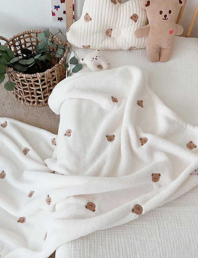 COZY Ultimate Personalised Microfibre Soft Baby Blanket l Bear & Bunny - Cozy Crew Club