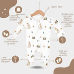 Cozy Easter Bunny Bamboo & Organic Cotton Zip Sleepsuit One Piece - Cozy Crew Club