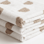 The Happy Bear Muslin Blanket Swaddle - Cozy Crew Club