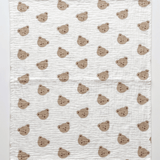 The Happy Bear Muslin Blanket Swaddle - Cozy Crew Club