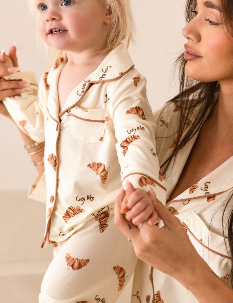 Mini COZY Croissant Club Pyjamas - Cozy Crew Club