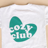 Cozy Heart Club Graphic Tee - White - Green Heart