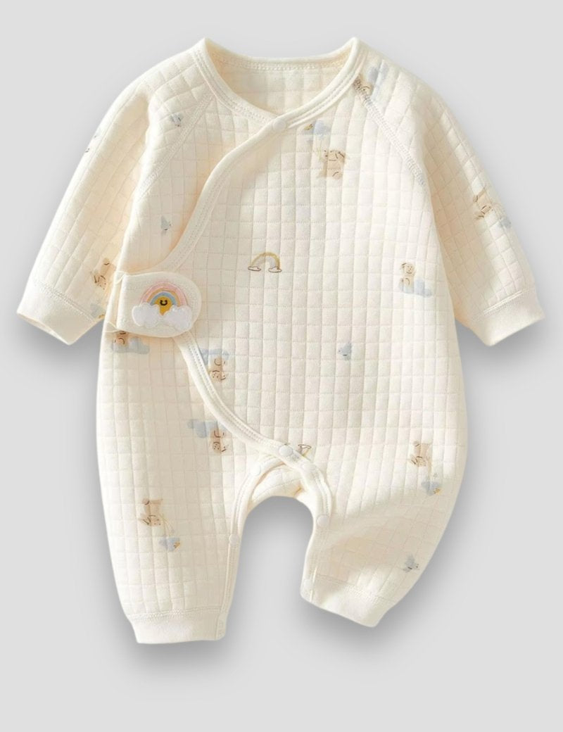 The Cozy Blue Boucle Baby Bear & Blue Rainbow Personalised Gift Box - Cozy Crew Club