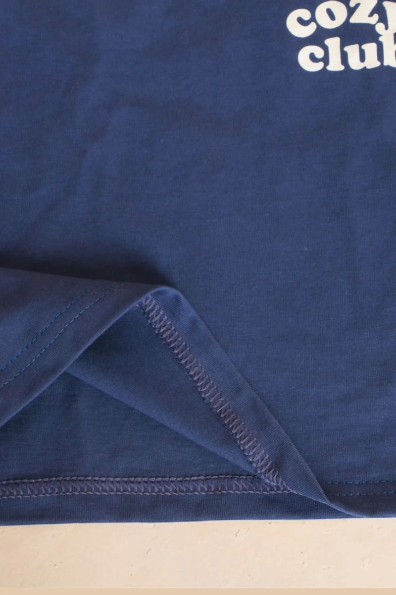 Cozy Crew Club Graphic Tee - Navy - Cozy Crew Club